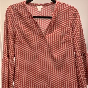 J. Crew Bell Sleeve Top